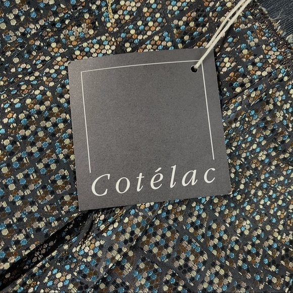 COTÉLAC CONFETTI DOT TIE SILK BOX PLEAT MINI SKIRT - Picture 14 of 16